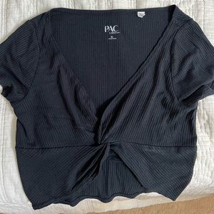 Cropped cross front top